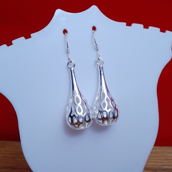 🆕 Sterling silver open work earrings 🌹 - Picture 1 of 16